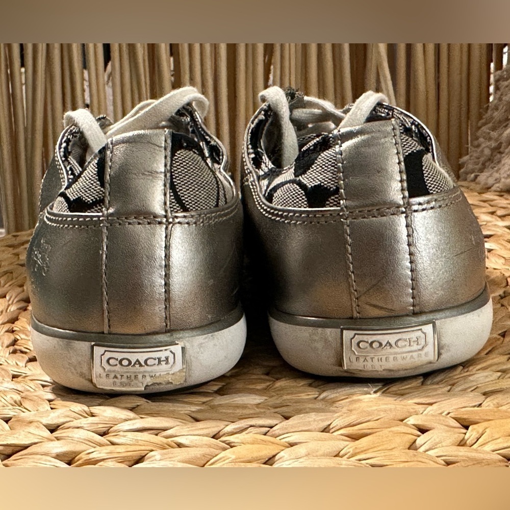 UGC COACH Woman’s Bobbey Black & Gray Signature C Logo Shoe Size 10 - Picture 6 of 8